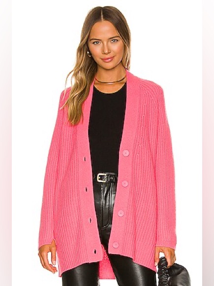 Brochu Walker Jenny Cardigan In Nuevo Pink